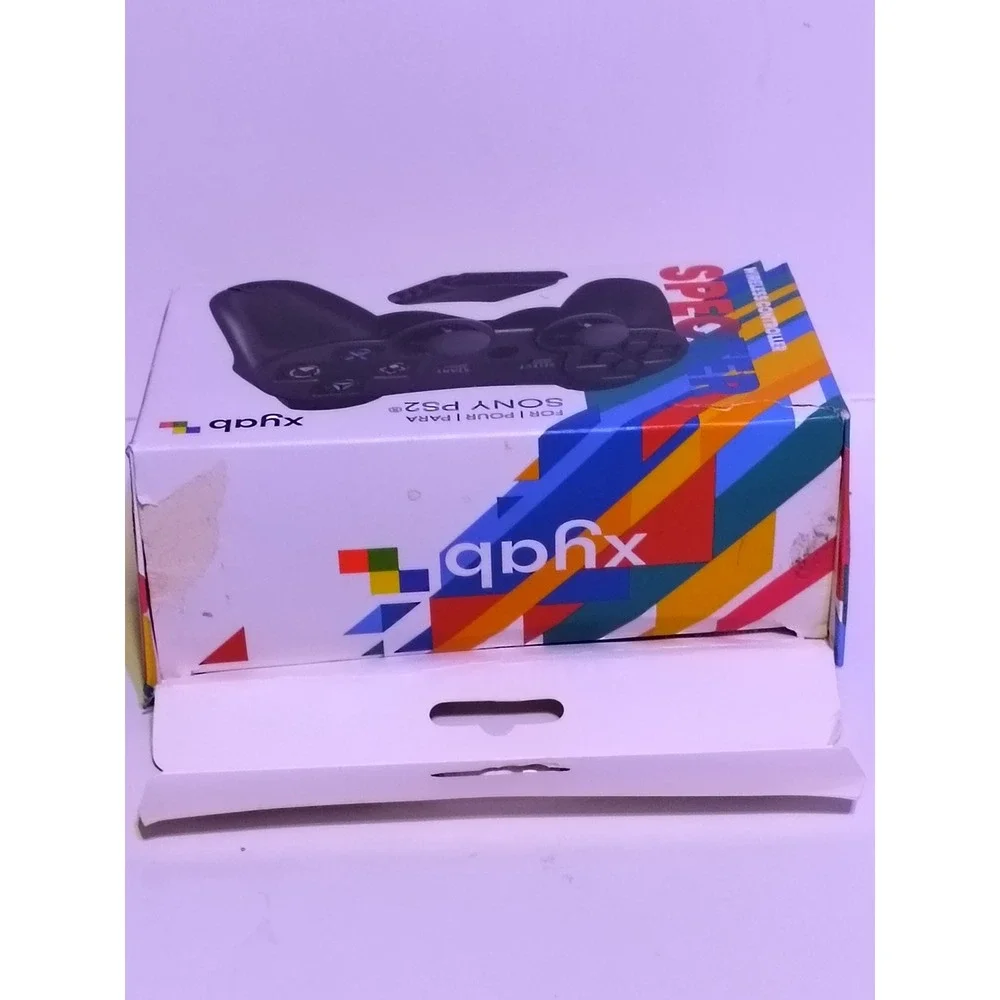 XYAB Specter Wireless Sony PS2 Controller Black 2.4GHz with Receiver Cable NEW